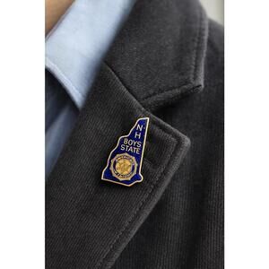 American Legion 1970s New Hampshire State Boys Blue Enamel Pin 0.75x1” FREE SHIP